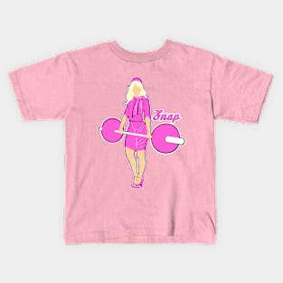 fitness girl, gym girl, barbell girl Kids T-Shirt